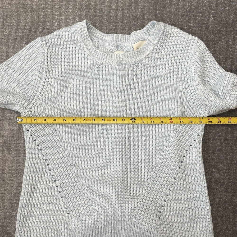 Harper Heritage Sweater Womens Small Light Blue Lace Tie Back Casual Knit Cozy - Picture 5 of 8